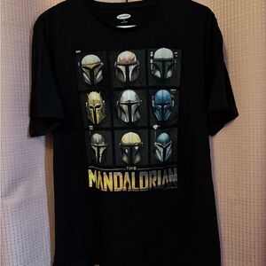 Old Navy Black Mandalorian Helmet Graphic Tee